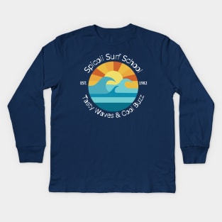 Spicoli Surf School • Fast Times at Ridgemont High Dark Kids Long Sleeve T-Shirt